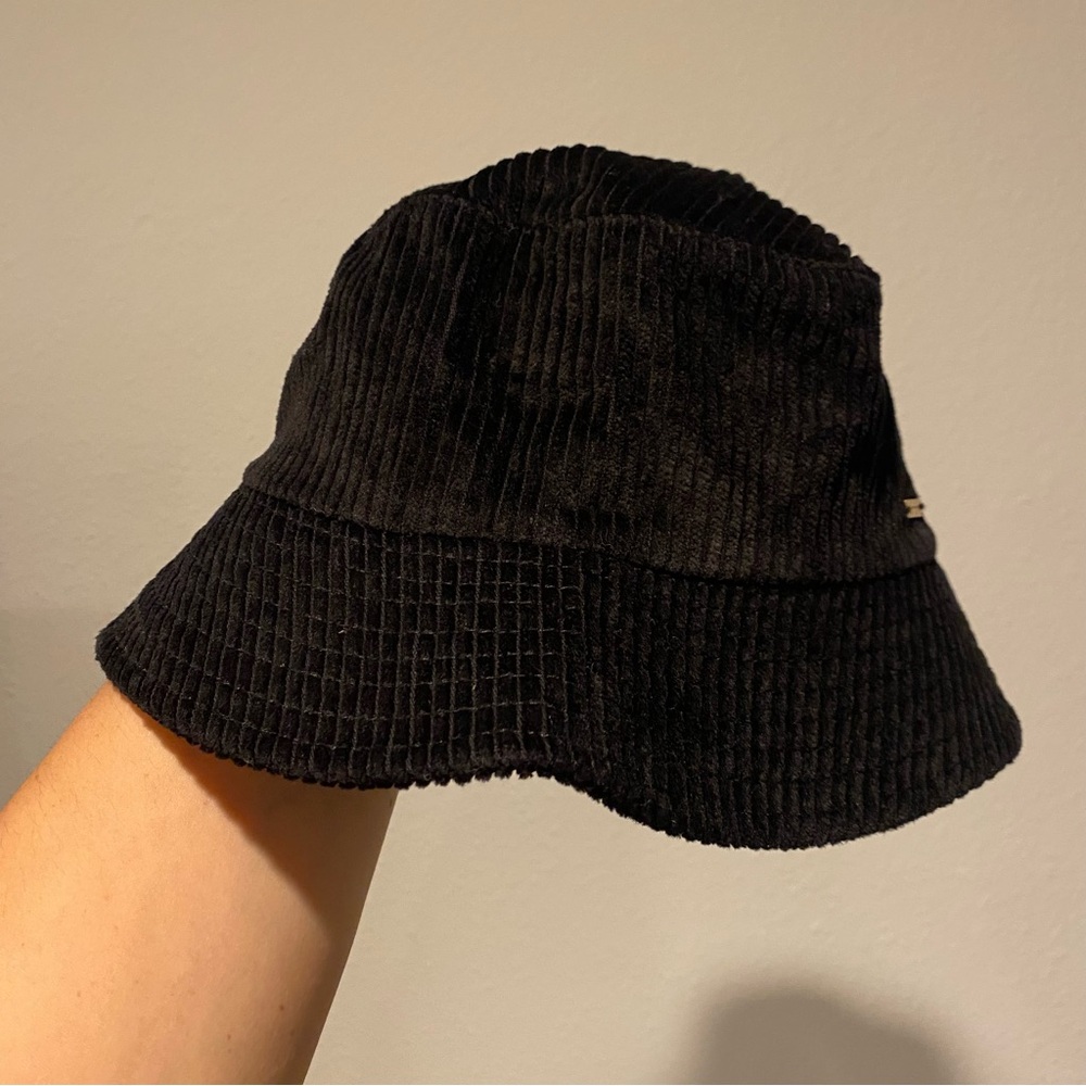 Jessica Simpson Black Corduroy Bucket Hat